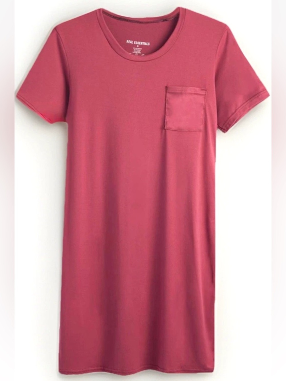 🌺REAL ESSENTIALS🌺 2-PK SHORT SLEEVE Yummy POCKET Night Shirt GOWN